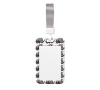 Angry Rhino Print Id Card Holder,Badge Holder with Lanyard,Work Pass Protector for Office Staff School Nurse