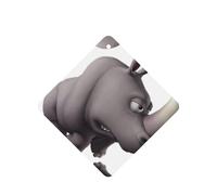 Angry Rhino Printing Fashion Car Air Freshener Cards 10 Pcs Car Scented Hanging Sheets