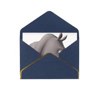 Angry Rhino Thank You Card Envelope 4x6 Inch Wedding Baby Shower Thank You Bride Shower Business Birthday.