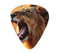 Angry Roaring Lion Guitar Picks Gift Set - 12 Smooth Durable Plectrums For Acoustic, Electric & Bass Guitar, Perfect Present For Guitar Lovers & Musicians