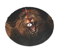 Angry Roaring Lion Print Christmas Tree Skirt For Christmas, New Year Halloween Celebrations