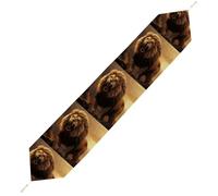 Angry Roaring Lion Table Runner for Dining Table, Short Plush Runners Washable & Durable Tablerunner Modern Home Decor for Wedding, Kitchen, Holiday 178*33cm