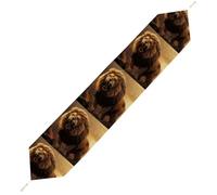 Angry Roaring Lion Table Runner for Dining Table, Short Plush Runners Washable & Durable Tablerunner Modern Home Decor for Wedding, Kitchen, Holiday 200*33cm