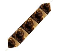 Angry Roaring Lion Table Runner for Dining Table, Short Plush Runners Washable & Durable Tablerunner Modern Home Decor for Wedding, Kitchen, Holiday 229*33cm