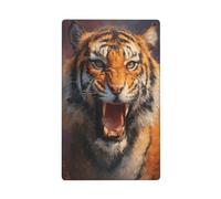 Angry Roaring Tiger Single Toggle Blank Wall Plate Light Switch Cover Decorative 1 Gang for Kitchen Room Bathroom Size 11.4x7cm