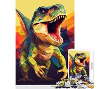 Angry Roaring TRex Jigsaw Puzzles 1000 Pieces Birthday Gifts Tough Challenge Home Decoration Toys Suitable for People Aged 14 And Above (50x75cm)