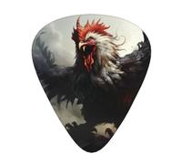 Angry Rooster 12 Pack Guitar Picks Plectrums with Organizer Storage Box, ABS Material Picks for Acoustic & Electric Guitar, 3 Thickness Options