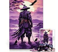 Angry Samurai Head 1000 Teenager Pieces Jigsaw Puzzle Brain Development Unwind Easily Clean Join Warm Xmas Gift (50x75cm)