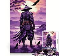 Angry Samurai Head Jigsaw 1000 Pieces for Adults Cognitive Recall Peaceful Escape Sharp Cut Seasonal Gift (38x26cm)