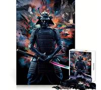 Angry Samurai Head Jigsaw Puzzles 1000 Pieces for Teenagers Thought Training Easy Enjoyment Uniform Cut Chic Xmas Gift (38x26cm)