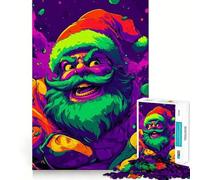 Angry Santa Claus Jigsaw Puzzle1000 Pieces Mind Train Fun Clean Cut Sturdy Components Captivating Leisure for Cozy Indoors (38x52cm)