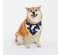 Angry Shark Dog Bandanas Cute Soft Cotton Puppy Cat Scarfs Washable Daily Handkerchief Comfortable Gifts,Adjustable Accessories - Large