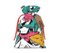 Angry Shark Drawstring Gift Bags Reusable Gift Wrapping Pouches For Birthday, Wedding, Party Favours & Festive Presents