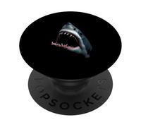 Angry Shark Head Roaring Wild Animal Ocean Art PopSockets Adhesive PopGrip