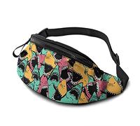 Angry Shark Running Belt Fanny Pack for Women Men Fashion Waist Pack Adjustable Belts Bag for Travel Walking Hiking Sports