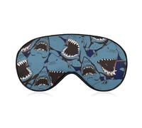 Angry Shark Soft Sleep Mask with Adjustable Strap Eye Masks Cover Blocks Light for Women Men