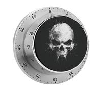 Angry Skull Kitchen Timers for Cooking Chef Cooking Timer Clock with Loud Alarm No Batteries Required Mechanical Desk Timer Magnetic Backing