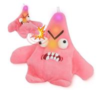 Angry Starfish Toy That can Move Sing and Imitate Speech,Angry Star Plush Interesting Backpack Pendant Funny Plush,Fun (Pink 1PCS)