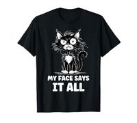 Angry Stressed Cat Funny Stress Meme Gift for Cat Lovers T-Shirt