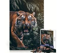 Angry Tiger Adult Jigsaw Puzzle1000 Pieces Smart Exercise Soothing Downtime Accurate Edges Holiday Present (50x75cm)