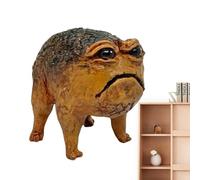 Angry Toad Statue - Grumpies Frog | Rain Frog Toad Sculptures, Tiny Novelty Figurine, Decor Figurine For Desk & Home, Weird Angry Frogs Sculpture, Mini Ornament - Outdoor Garden Bathroom Bookshelf