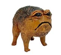 Angry Toad Statue - Rain Frog Sculptures, 1 Unit Resin Fun Novelty Animal For Yard Ornament, Amphibian Figurine With Realistic Texture, Lawn Decor, Grump Creature For Patio And Terrace