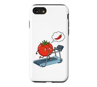 Angry Tomato Running on Treadmill Thinking of Chili Pepper Case for iPhone SE (2020) / 7/8
