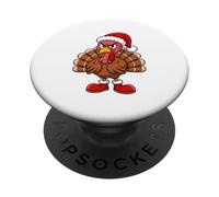 Angry Turkey Santa Boots Funny Christmas PopSockets Adhesive PopGrip