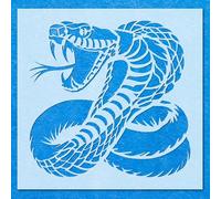 Angry Viper Snake Reptile Stencil: Mylar Airbrush Wall Art Painting Crafts -A5 Stencil - Design Size (111 x 108 mm)