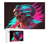 Angry Warrior 1000 Piece Wooden Jigsaw Puzzle- Brain Teaser Game for Adults & Children Educational Activities Jigsaws Puzzles （75×50cm）