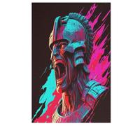 Angry Warrior Puzzles 1000 Pieces For Teens And Adults - Wooden Jigsaw Puzzle Family Activity Educational Games 78×53cm