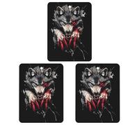 Angry Werewolf Funny Car Air Fresheners 3pcs Long Lasting Scent Automotive Hanging Scented Cards Tablets
