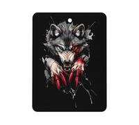 Angry Werewolf Funny Car Air Fresheners Long Lasting Scent Automotive Hanging Scented Cards Tablets