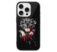 Angry Werewolf Printed Phone Case Cute Slim Glass Cellphone Protective Cover Unisex Compatible with iPhone 16/16 Plus/16 Pro/16 Pro Max/16 E