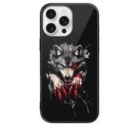 Angry Werewolf Printed Phone Case Cute Slim Glass Cellphone Protective Cover Unisex Compatible with iPhone 16/16 Plus/16 Pro/16 Pro Max/16 E