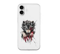 Angry Werewolf Printed Phone Case Slim Cute Cellphone Protective Cover Unisex Compatible with iPhone 16/16 Plus/16 Pro/16 Pro Max/16 E