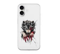 Angry Werewolf Printed Phone Case Slim Cute Cellphone Protective Cover Unisex Compatible with iPhone 16/16 Plus/16 Pro/16 Pro Max/16 E