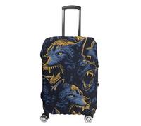 Angry Werewolves Luggage Cover Washable Suitcase Protector Anti-Scratch Suitcase Covers Fits 18-32 Inch M