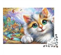 Angry White Cat 1000Pc Jigsaw Puzzle Highly Playable Puzzle Educational & Challenging, Gift for All 70x50cm/1000pcs