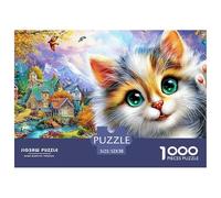Angry White CatStaggering 1000-Piece Jigsaw Puzzles for Adults A Monumental Assembly of Impossible-Hard-Difficult Challenging Puzzle Educational Pieces - A Gift of Supreme Challenge for Adults And Yo