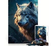 Angry White Wolf Hard Jigsaw Puzzle for Adults 1000 Pieces Memory Enhance Time Well Spent Neat Edges (38x26cm)