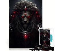 Angry Wild Lion Jigsaw Puzzle 1000 Piece Creative Skill Toy Clean Cut Sturdy Components Travel-friendly Brain Game Gift (50x75cm)