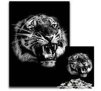 Angry Wild Tiger Head Jigsaw Puzzles for Adults 1000 Jigsaw Puzzles for Adults for Teenager & Families Perfect DIY Decor & BrainTeasing Challenge 1000 PCS(75x50cm)