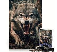 Angry Wolf 1000 Piece Jigsaws for Adults Puzzle Focus Training Stress Free Fun Tight Join Creative Gift (38x26cm)