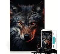 Angry Wolf 1000 Pieces Puzzles for Teenagers Mind Boost Fun High Accuracy Cutting Craft Calming Mental Break Activity (38x52cm)