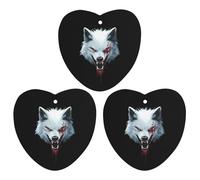 Angry Wolf 3 PCS Car Air Freshener Hanging Aromatherapy Tablets Automotive Ornament for Auto Room Bathroom Bedside Love form