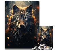 Angry Wolf Adult Jigsaw Puzzles 1000 Pieces Impossible Jigsaw Puzzles for Adults Gift for Men And Women Daily & Special Occasion 1000 PCS(38x26cm)