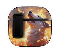 Angry Wolf Cute Earbuds Case Compatible with Airpods 4 Wireless Headphones Cover