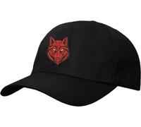 Angry Wolf Face Baseball Cap, Pet Lovers Gift, Wolf Embroidered Design Caps