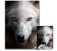 Angry Wolf Face Red Eyes 1000Piece Jigsaw Puzzle Jigsaw Puzzles for Adults Brain Challenge for Teenagers & Home Decor 1000 PCS(38x26cm)